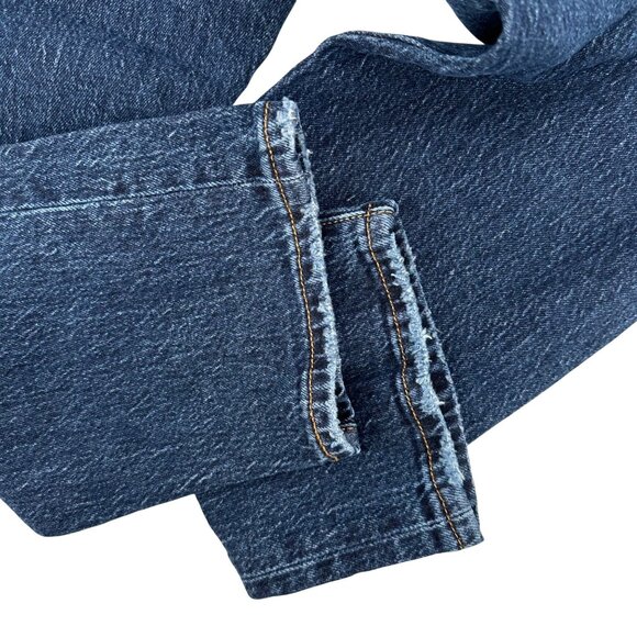 NWT Levis 501 Original Womens Blue Cropped High-Rise Straight Leg Jeans W29 L26 - Picture 5 of 12